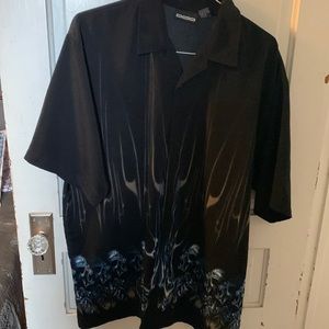 Men’s black button down shirt